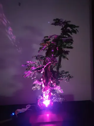 Lampada Albero Decorativo Metallo e Legno