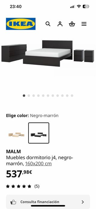 Conjunto Muebles Dormitorio IKEA MALM