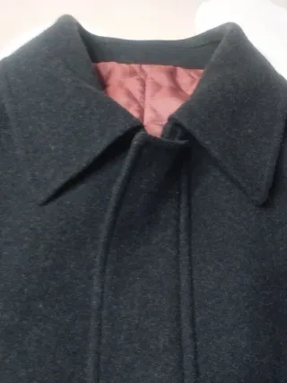 Chaquetón de paño hombre negro
