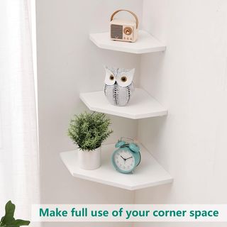 Estante de esquina blanco 33x33 cm