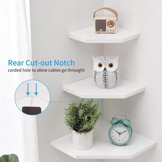 Estante de esquina blanco 33x33 cm