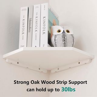 Estante de esquina blanco 33x33 cm