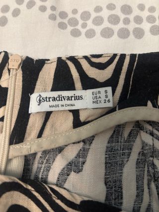 Falda pantalón negra y beige