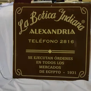 Cartel La Botica Indiana Alexandria