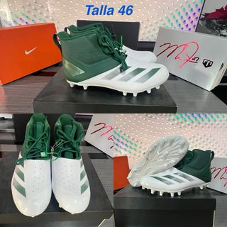 Zapatillas Adidas Talla 46 Béisbol Verde/Blanco