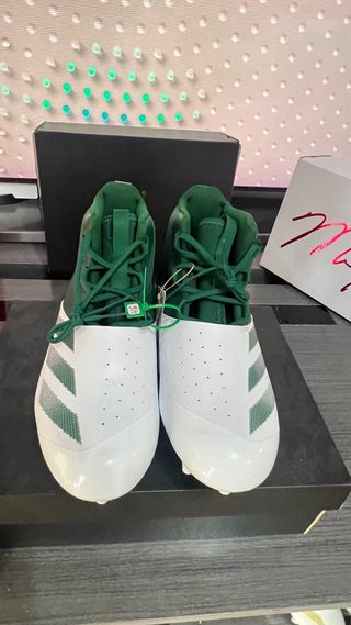 Zapatillas Adidas Talla 46 Béisbol Verde/Blanco