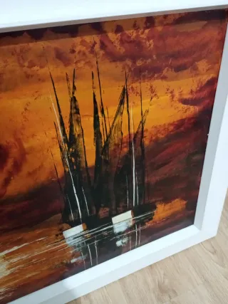 Cuadro de Veleros al Atardecer