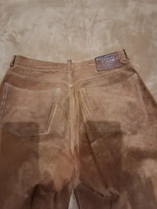 Pantalón vintage de ante  marrón marca Individual