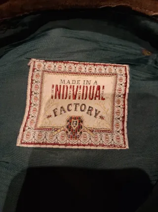 Pantalón vintage de ante  marrón marca Individual