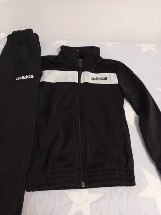 Chándal Adidas Negro Talla S (7-8 años)