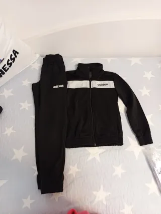 Chándal Adidas Negro Talla S (7-8 años)