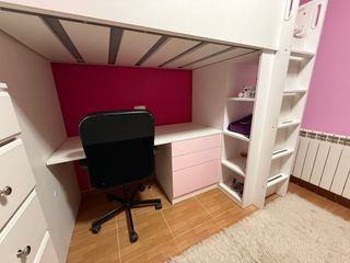 Litera con escritorio y armario