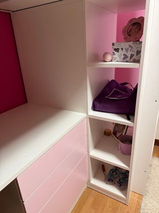 Litera con escritorio y armario