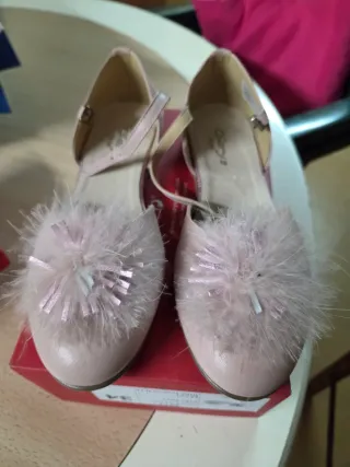 Zapatos CLARYS comunión beige/dorado talla 34