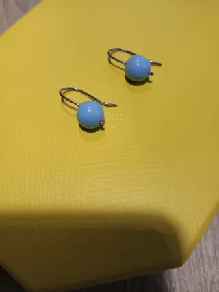 Pendientes Plata con Piedra Azul
