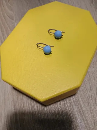 Pendientes Plata con Piedra Azul