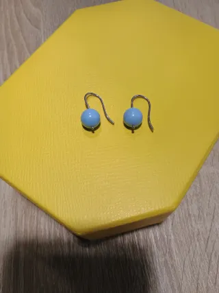 Pendientes Plata con Piedra Azul