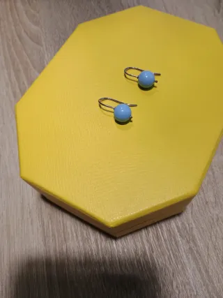 Pendientes Plata con Piedra Azul