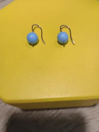 Pendientes Plata con Piedra Azul