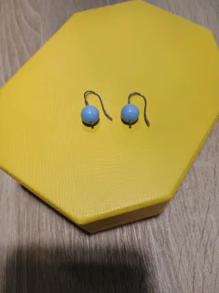 Pendientes Plata con Piedra Azul