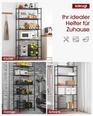 Estantería metálica 5 niveles 84x32x183 cm