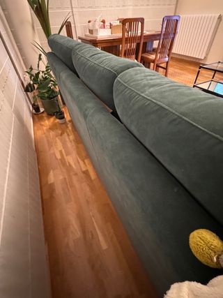 Sofá 3 plazas verde