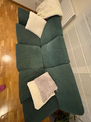 Sofá 3 plazas verde