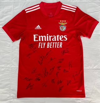 Camisola Benfica Autografada Adidas Tamanho M