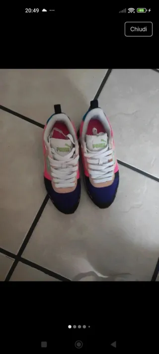 Scarpe Puma donna rosa e bianche