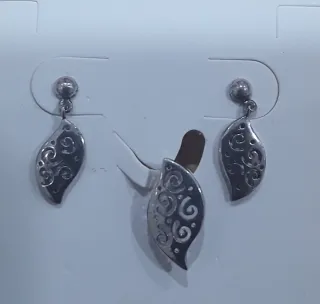 Conjunto Pendiente y Colgante Plata