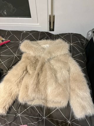 Abrigo de pelo beige