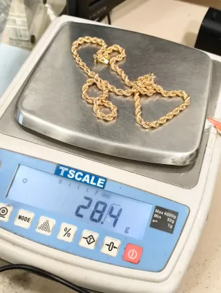 Cordón Salomónico Oro 18kt 60cm de largo