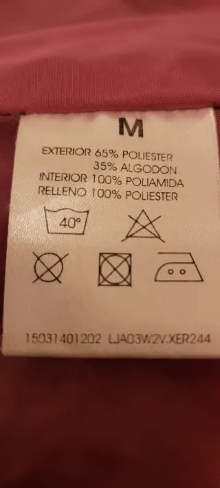 Chaqueta de invierno roja mujer