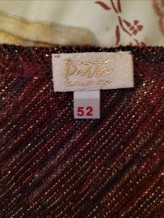 Top cruzado rojo y dorado