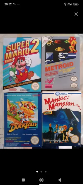 Carátulas Nintendo NES - Super Mario, Metroid, Duc