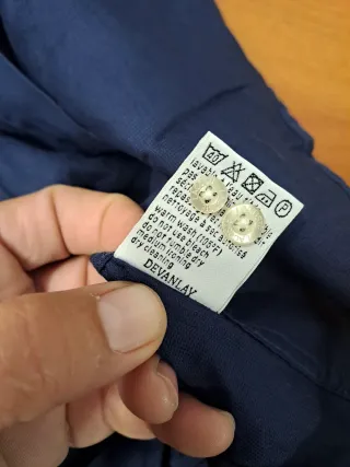 Camisa Lacoste Hombre Manga Larga Algodón Azul Tal