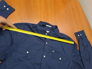 Camisa Lacoste Hombre Manga Larga Algodón Azul Tal