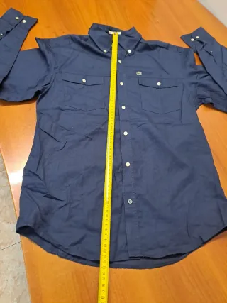 Camisa Lacoste Hombre Manga Larga Algodón Azul Tal