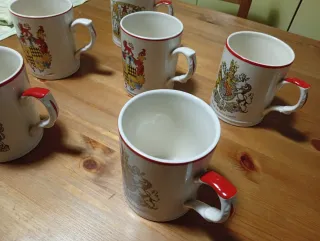 Set 6 Tazze commemorative stemma reale