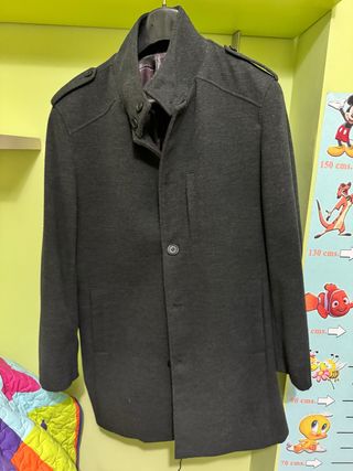Abrigo negro hombre talla 54/XL