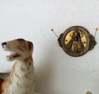 Placa Detente Sagrado Corazón Jesús Antigua año 40