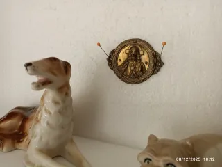 Placa Detente Sagrado Corazón Jesús Antigua año 40