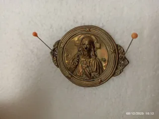 Placa Detente Sagrado Corazón Jesús Antigua año 40