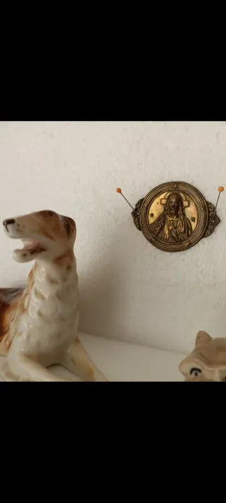 Placa Detente Sagrado Corazón Jesús Antigua año 40