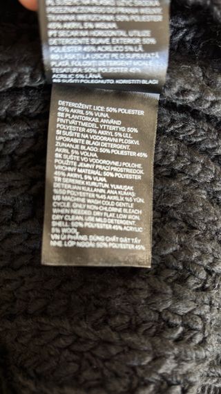 Chaleco H&M Negro Cuello Alto Tejido