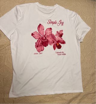 Camiseta Simple Joy blanca