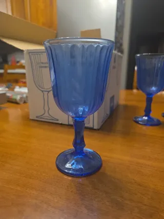 Set 6 Bicchieri Crisal Belém Blu