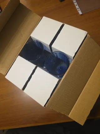 Set 6 Bicchieri Crisal Belém Blu