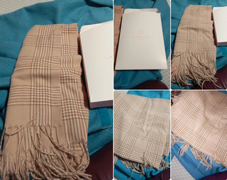 Sciarpa Laville Paris beige e rosa