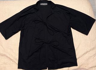 Camisa negra Primark lazos talla M